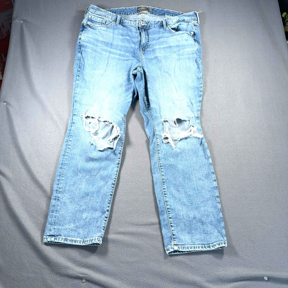 Torrid Boyfriend Straight Jeans Women's 20R Vintage Stretch Distressed 38x28
